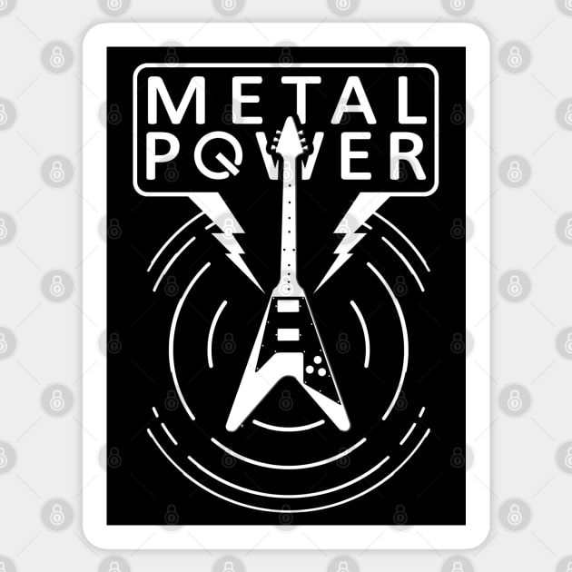 Heavy Metal Power Guitar Sticker by TMBTM